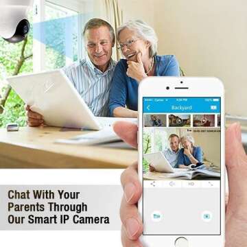 TENVIS 1080P Security Camera - Wireless Camera, IP Camera with Night Vision, 2-Way Audio, 2.4Ghz WiFi Indoor Home Dome Camera for Pet Baby, Remote Surveillance Monitor with Phone App (White)