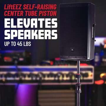 Gator Frameworks ID Series Speaker Stand Set with Padded Nylon Carry Bag; Set of 2 Stands (GFW-ID-SPKRSET)