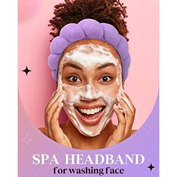 Lauzq Spa Headband for Skincare and Makeup Removal