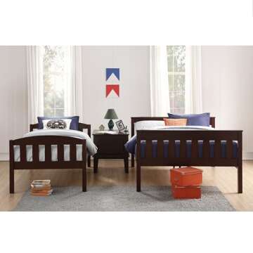 DHP Airlie Convertible Wood Bunk Bed for Kids