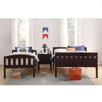 DHP Airlie Convertible Wood Bunk Bed for Kids