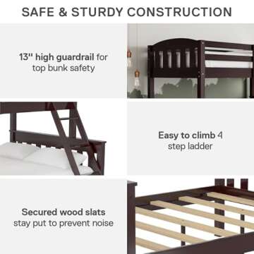 DHP Airlie Convertible Wood Bunk Bed for Kids