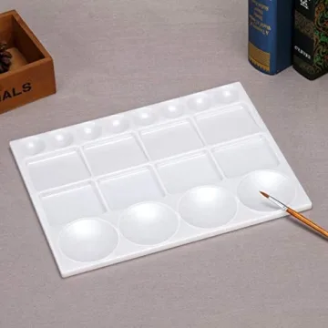 Foraineam 6 Pack 20-Well Paint Palettes for Artists