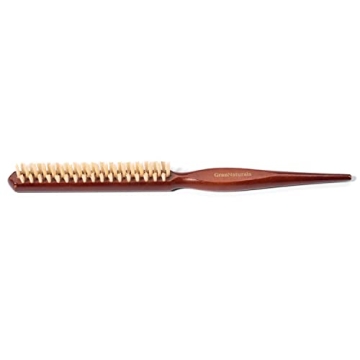 GranNaturals Boar Bristle Teasing Brush for Healthy Hair