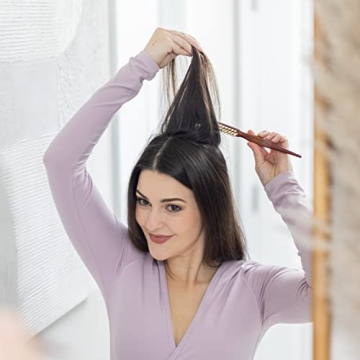 GranNaturals Boar Bristle Teasing Brush for Healthy Hair