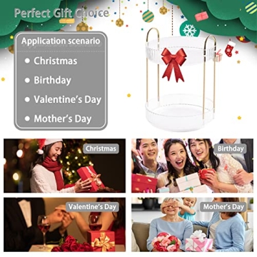 Shuang Qing 2-Tier Rotating Makeup Organizer - Elegant & Functional