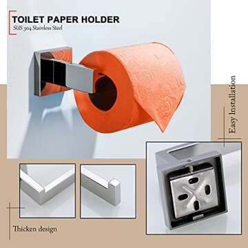 Durable 4-Piece Stainless Steel Bathroom Hardware Set