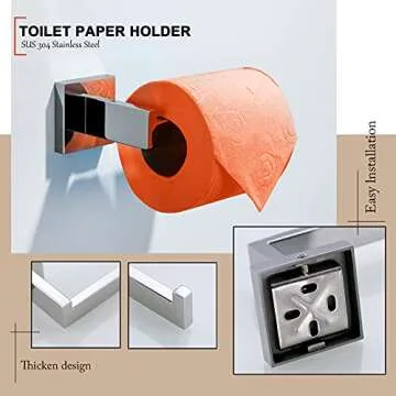 Durable 4-Piece Stainless Steel Bathroom Hardware Set