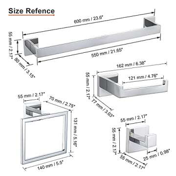 Durable 4-Piece Stainless Steel Bathroom Hardware Set