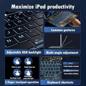 Lecsas iPad Pro 13" (M4, 2024) Keyboard Case - Tech Circuit X