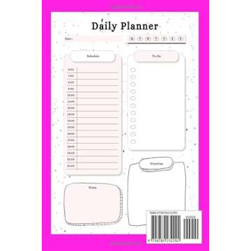 Generic 2023 Daily Planner, Yellow, Paperback, 120 Pages, Goal Setting & Tracking