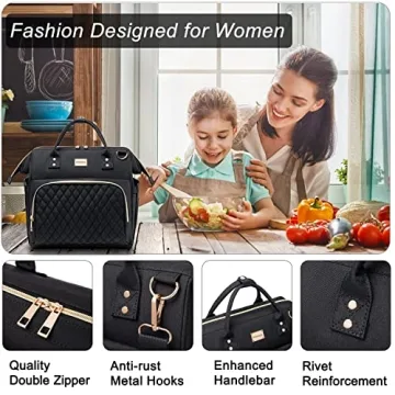 Insulated Women's Lunch Bag - Stylish and Versatile Cooler