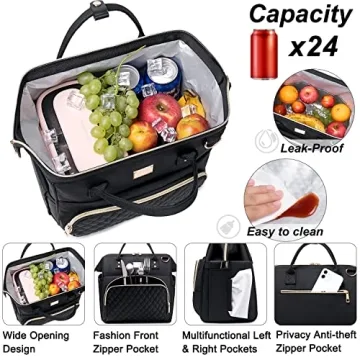 Insulated Women's Lunch Bag - Stylish and Versatile Cooler