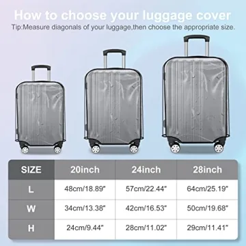 JZRTravel 3-Piece Luggage Cover Set for Effective Protection
