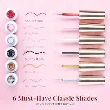 Beetles Nail Art Gel Liner Paint Set for Stunning Designs