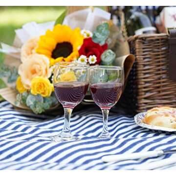 Wicker Picnic Basket for 2 with Waterproof Picnic Blanket, Picnic Set for 2 with Sand-Proof Beach Mat,Willow Hamper Service Set for Camping and Outdoor Party