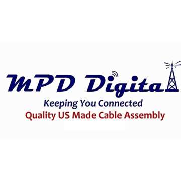 MPD Digital I LMR400 Times Microwave Coaxial Cable I N Male to RP-SMA Male Connectors I Low Loss RF Coax I Jumper, CB, Ham Radio, Transmitters, Antenna I 12 FT