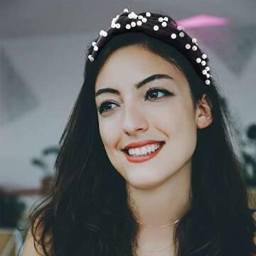 KICOSY Pearl Velvet Headbands for Women - Stylish & Comfortable