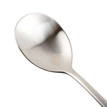 YIROCK GenericJINCHENG Korean Chopsticks Spoon Set-100% Metal Stainless Steel-Printed Hangul Characters (Silver-Hangul)