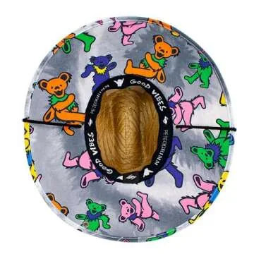 Peter Grimm Grateful Dead Lifeguard Sunhat - Stylish Straw Hat for All Outdoors