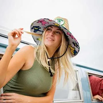 Peter Grimm Lifeguard Sunhat - Grateful Dead Straw Hat
