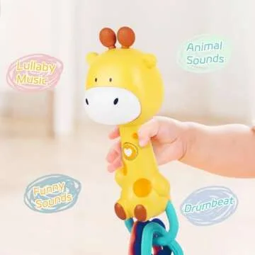 Giraffe Baby Music Rattle Toy for Infants 6-24 Months