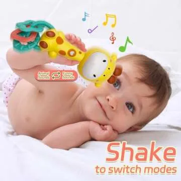 Giraffe Baby Music Rattle Toy for Infants 6-24 Months