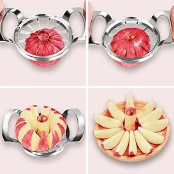 Effortless TIUTIUU Apple Slicer - 12-Blade Stainless Steel Cutter