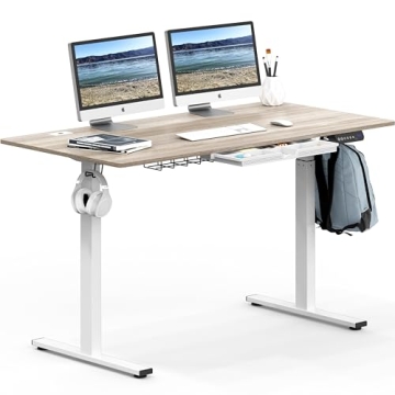 Buy SHW Electric Height Adjustable Standing Desk 55 Inches