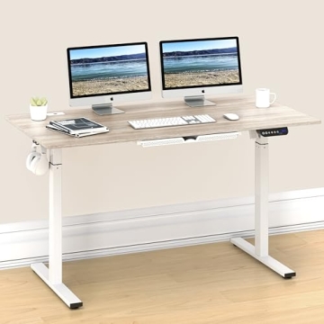 Buy SHW Electric Height Adjustable Standing Desk 55 Inches