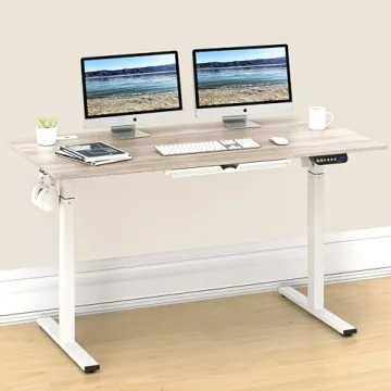 Buy SHW Electric Height Adjustable Standing Desk 55 Inches
