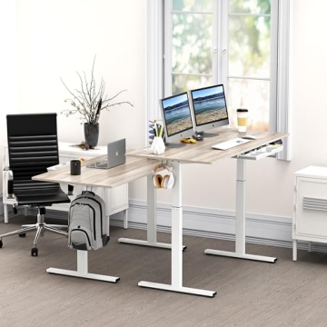 Buy SHW Electric Height Adjustable Standing Desk 55 Inches