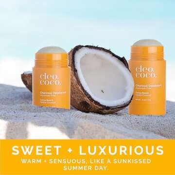 Cleo+Coco Natural Deodorant with Coconut Oil for 24-Hour Freshness