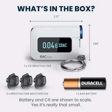 BACtrack C6 Keychain Breathalyzer (2 Pack) | Professional-Grade Accuracy | Optional Smartphone Connectivity | Compatible w/Apple iPhone & Android Devices | Apple HealthKit Integration