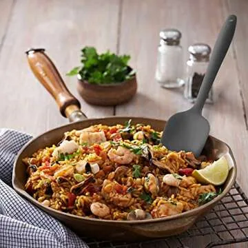 Silicone Spatula 3-piece Set, Ergonomic Handle High Heat-Resistant Spatulas, Non-stick Rubber Spatulas with Stainless Steel Core, Grey