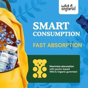 Wild & Organic L Glutathione Gummies for Antioxidant Support