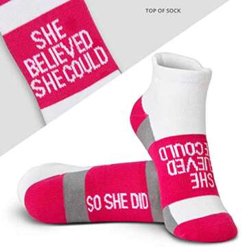 Gone For a Run Inspirational Ankle Socks for Women - Affirmation - Fun Running Socks - Runners Gifts...