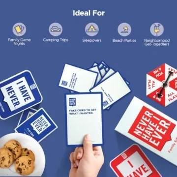 Never Have I Ever Family Edition Card Games - Fun Family Party Games for Teens & Kids Game Nights! Funny Card Games for Game Nights and Events with Friends or Family. Perfect Family Games for Kids!