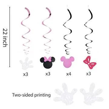 Kristin Paradise Minnie Hanging Swirl Decorations for Parties