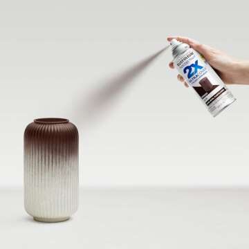 Rust-Oleum 249081-6PK Painter's Touch 2X Ultra Cover Spray Paint, 12 oz, Satin Espresso, 6 Pack