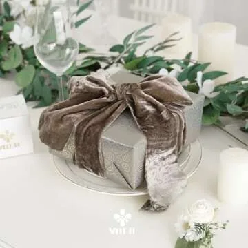 MEEDEE 3 Inch Brown Velvet Ribbon for Elegant Decor