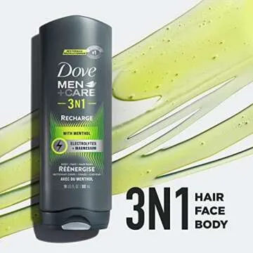 DOVE MEN + CARE Recharge Body Wash 3-in-1 with Menthol 18 oz