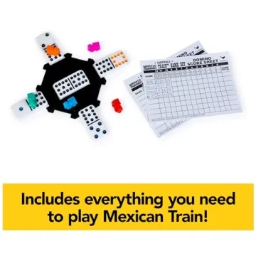 Mexican Train Dominoes Set - Fun Family Game!