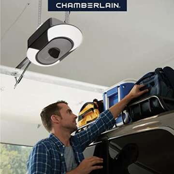 Chamberlain B6753T Smart Garage Door Opener, Video Streaming & Advanced Corner LED Lighting-myQ Smar...