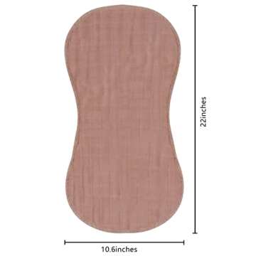 LifeTree Muslin Baby Burp Cloths - Ultra Soft Organic Cotton Large 22'' by 10'' Absorbent Milk Spit Up Rags - Burping Cloths for Newborn, Girls Boys (Floral/Solid)