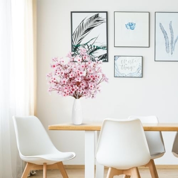 Sggvecsy 6 Pcs Artificial Cherry Blossom Flowers for Decor