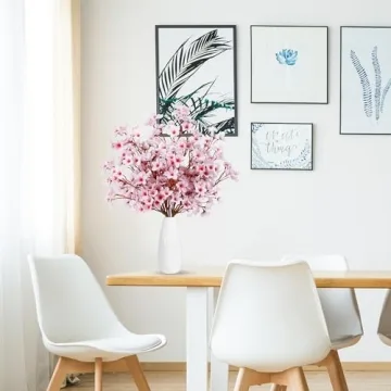 Sggvecsy 6 Pcs Artificial Cherry Blossom Flowers for Decor