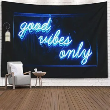 Musesh Neon Tapestry Good Vibes Home Decor for Teens