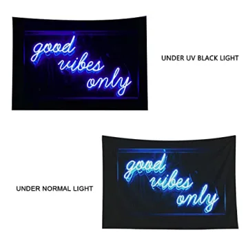 Musesh Neon Tapestry Good Vibes Home Decor for Teens