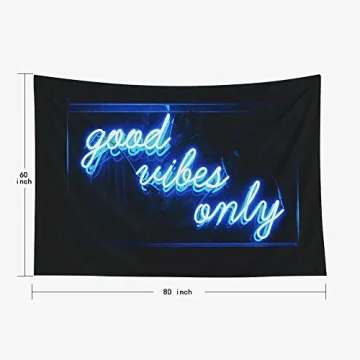 Musesh Neon Tapestry Good Vibes Home Decor for Teens